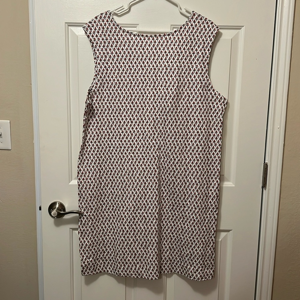 NWT Boden cotton sleeveless floral dress, size 16-18R